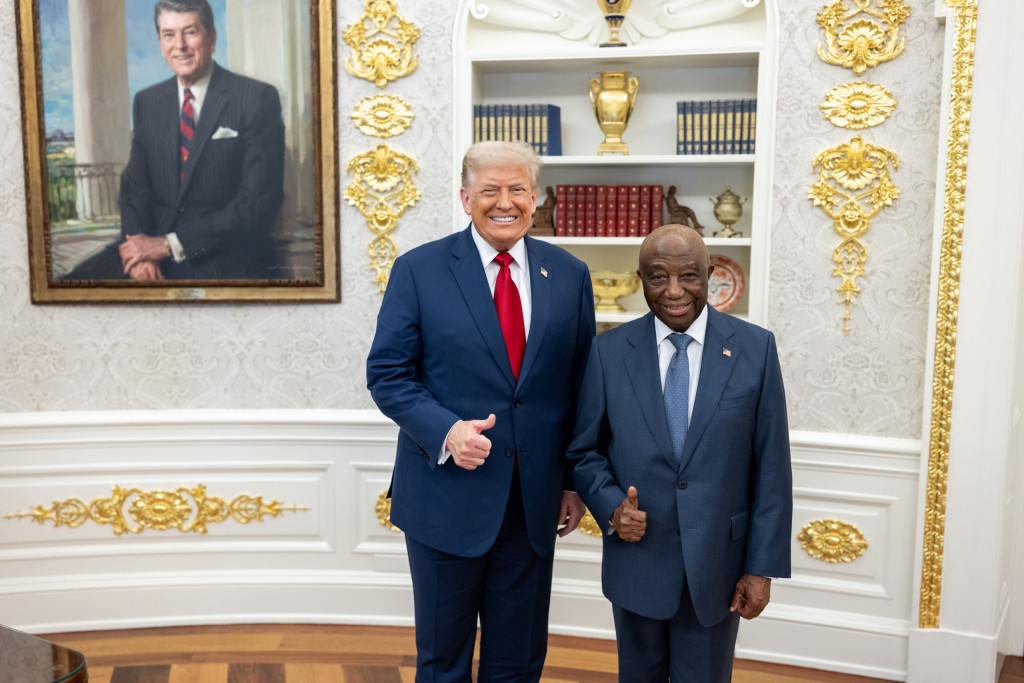 President Trump and Liberian President