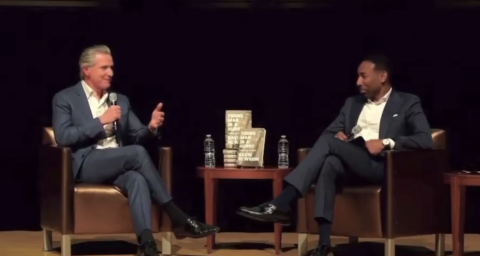 Andre Dickens and Gavin Newsom