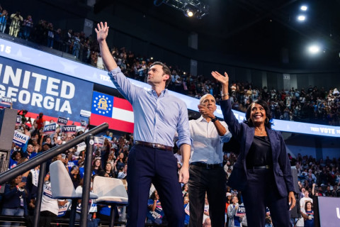 Barack Obama, Keisha Lance Bottom and Jon Ossoff
